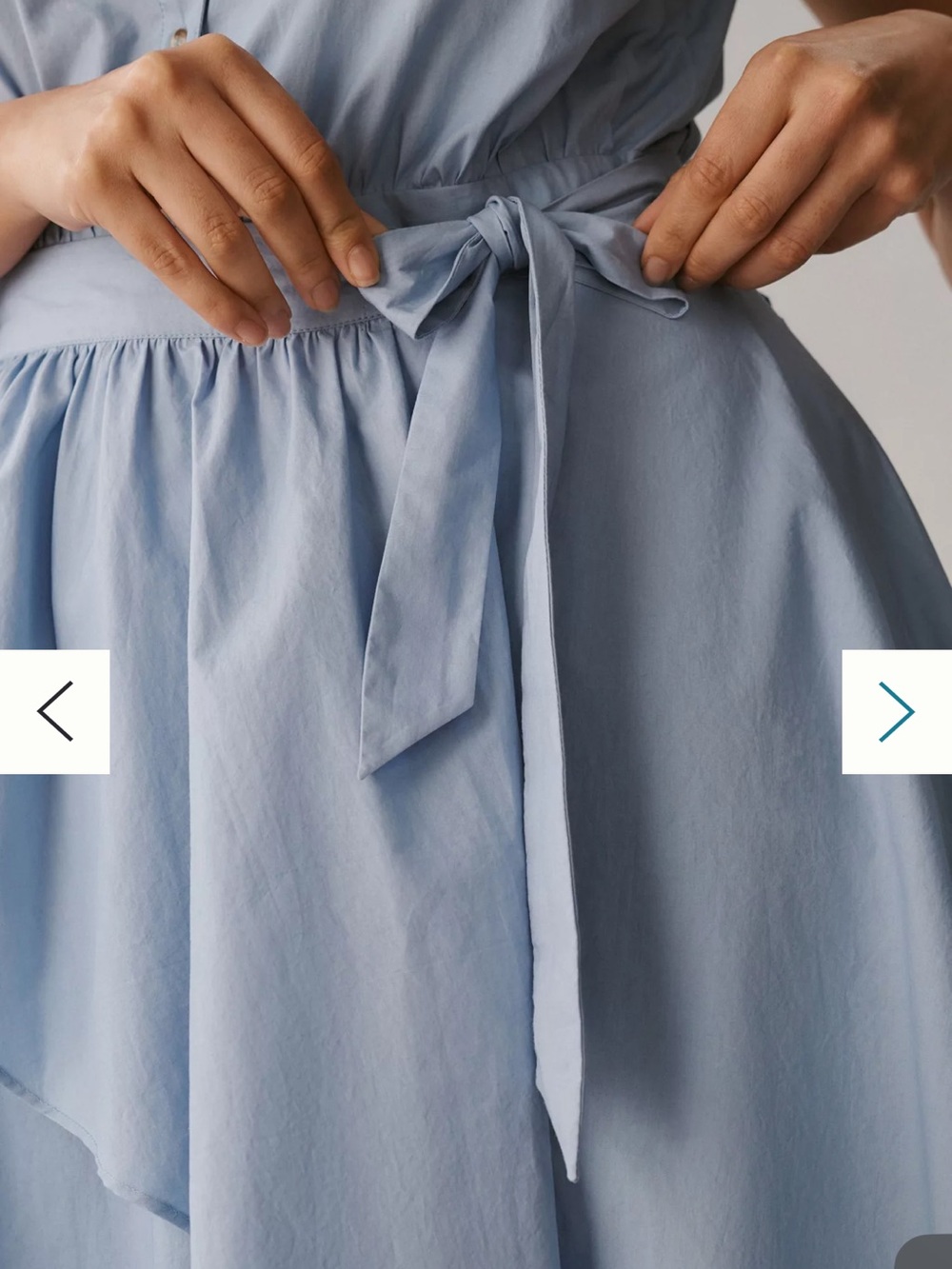 Maeve Asymmetrical Sleeveless Shirt Dress Blue NWT - Picture 3 of 6